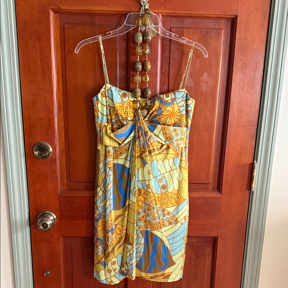 Marisak Colorful Strapless Mini Dress